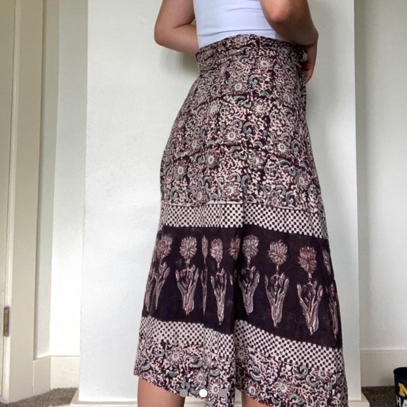 Vintage boho wrap midi skirt - Picture 2 of 3